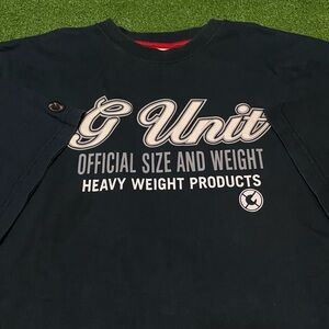 Vintage Y2K G-Unit Official Size & Weight Heavyweight Products Navy Blue Tee XL